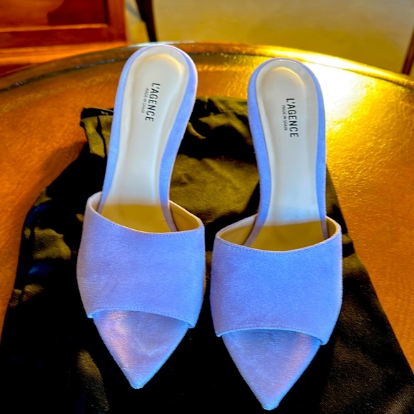 L'AGENCE Shoes - L'AGENCE Women's Blue Slide Sandals